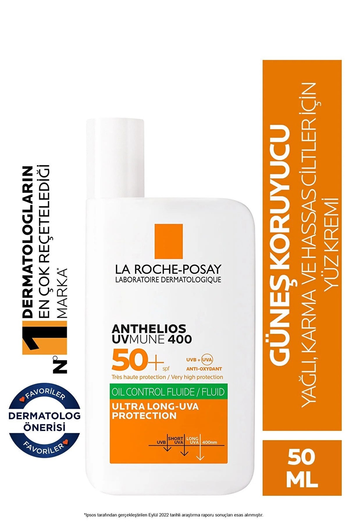 La Roche-Posay Anthelios UVmune 400 Oil Control Fluid 50 Faktör Güneş Kremi 50 ml
