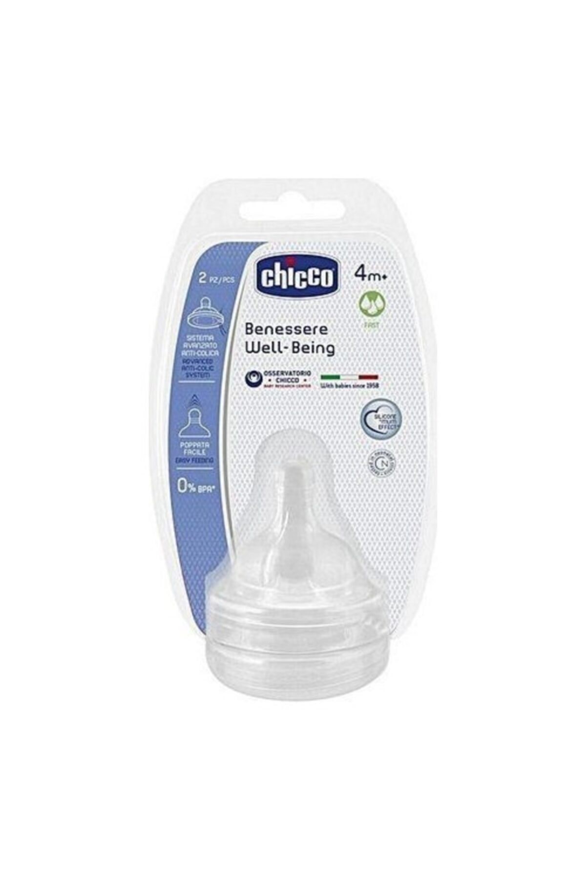 Chicco Benessere Well-Being 4m+ 2li Biberon Başlığı