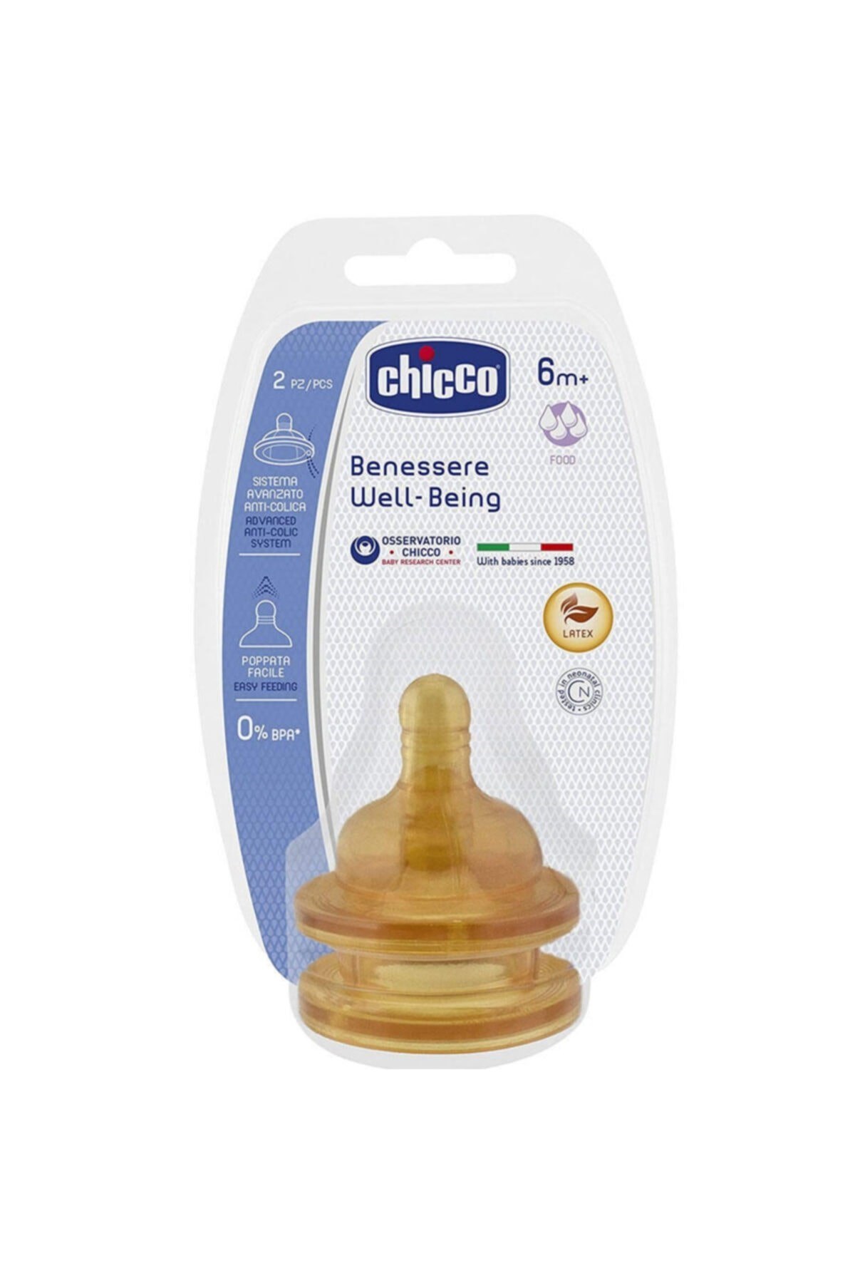 Chicco Benessere Well-Being 6m+ 2li Biberon Başlığı