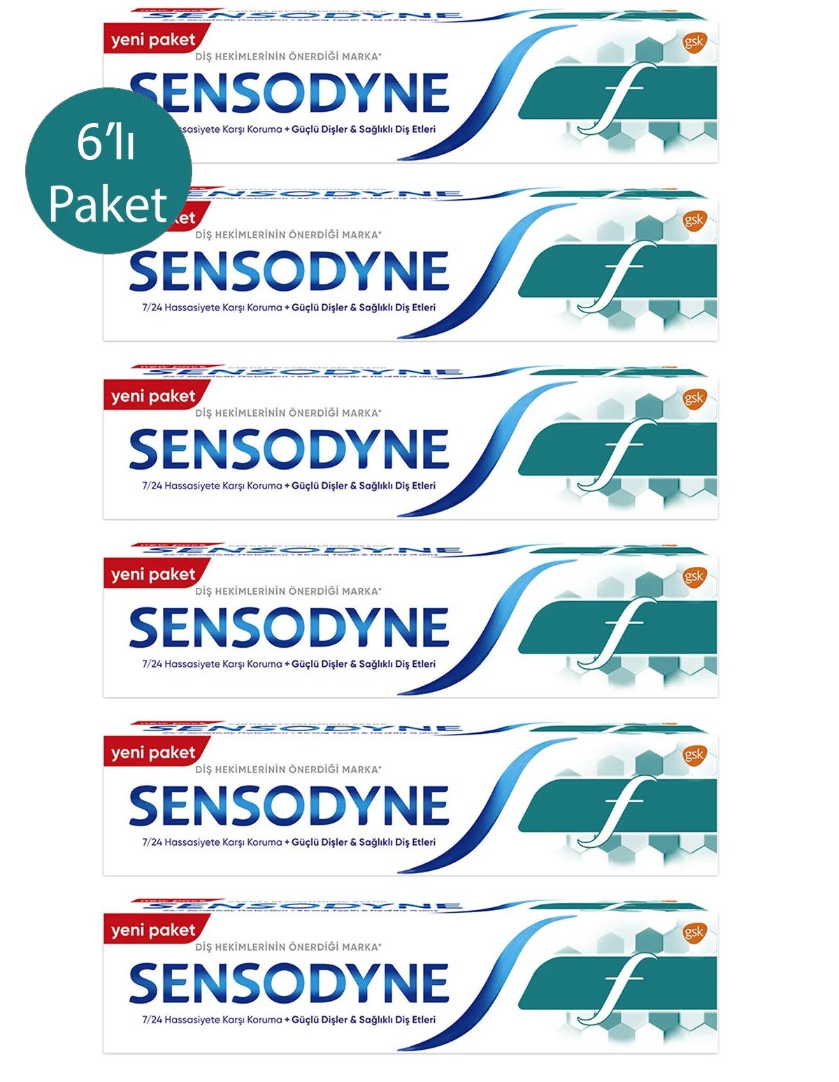 Sensodyne Florürlü 100 ml 6 Adet Diş Macunu