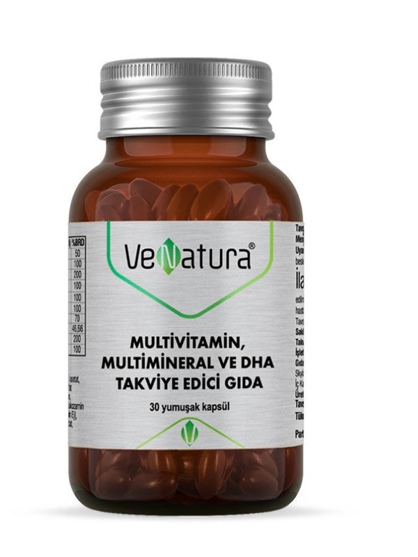 VeNatura Multivitamin, Multimineral ve DHA Takviye Edici Gıda 30 Yumuşak Kapsül