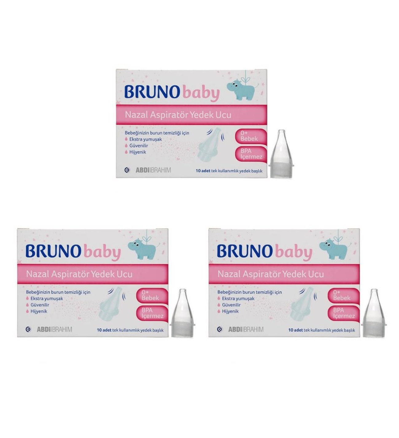 Bruno Baby Nazal Burun Aspiratörü 10'lu Yedek Uç 3 Adet