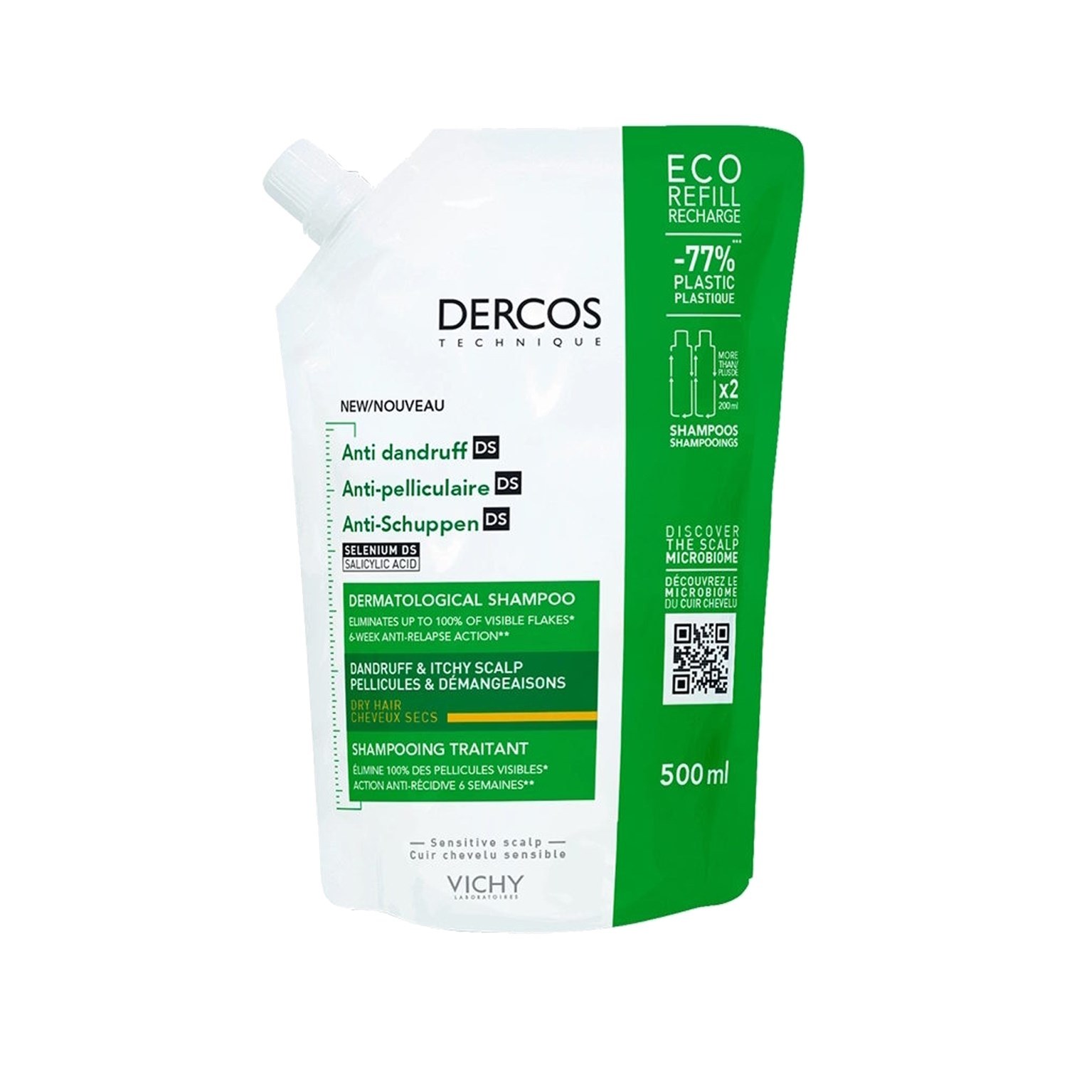 Vichy Dercos Anti-Dandruff Kepek Karşıtı Şampuan Refill 500 ml