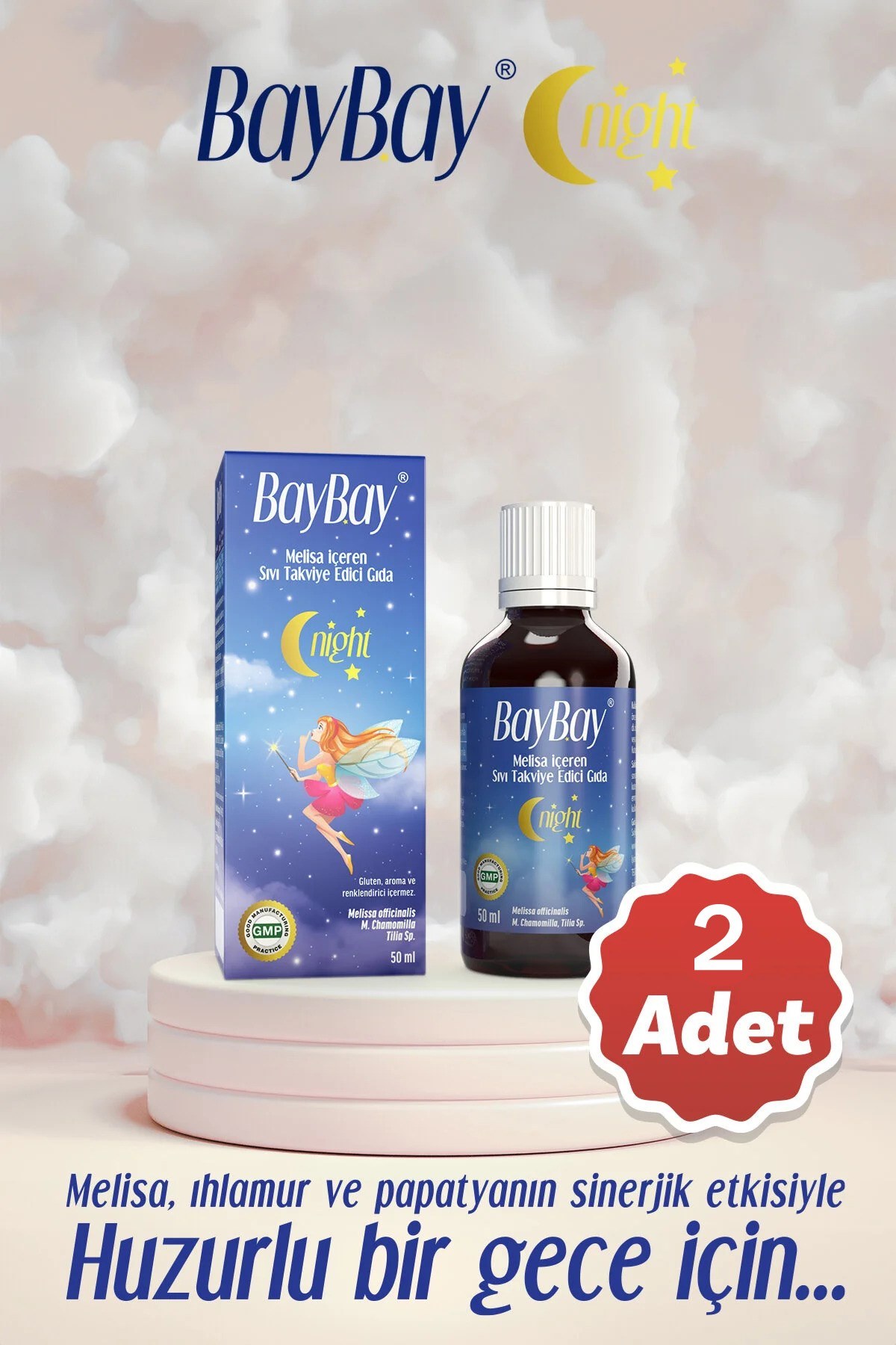 Baybay Night Damla 2 Adet  50 ml