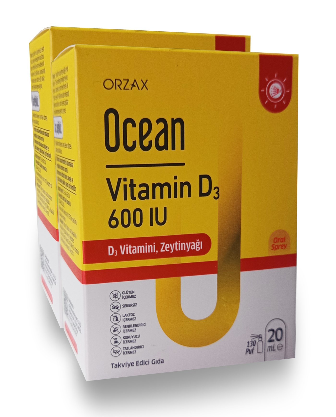 Ocean Vitamin D3 600 IU Sprey 20 ml 2 Adet