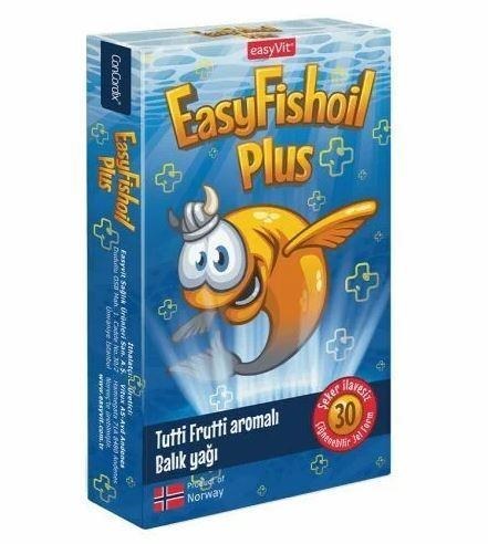 EasyFishoil Plus Balık Yağı 30 Çiğnenebilir Jel Tablet