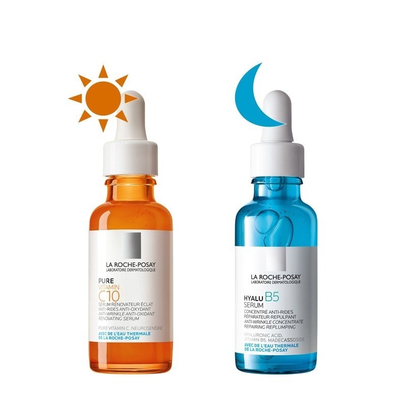 La Roche Posay Pure Vitamin C10 Serum 30 ml+ Hyalu B5 10 ml + Çanta Hediyeli