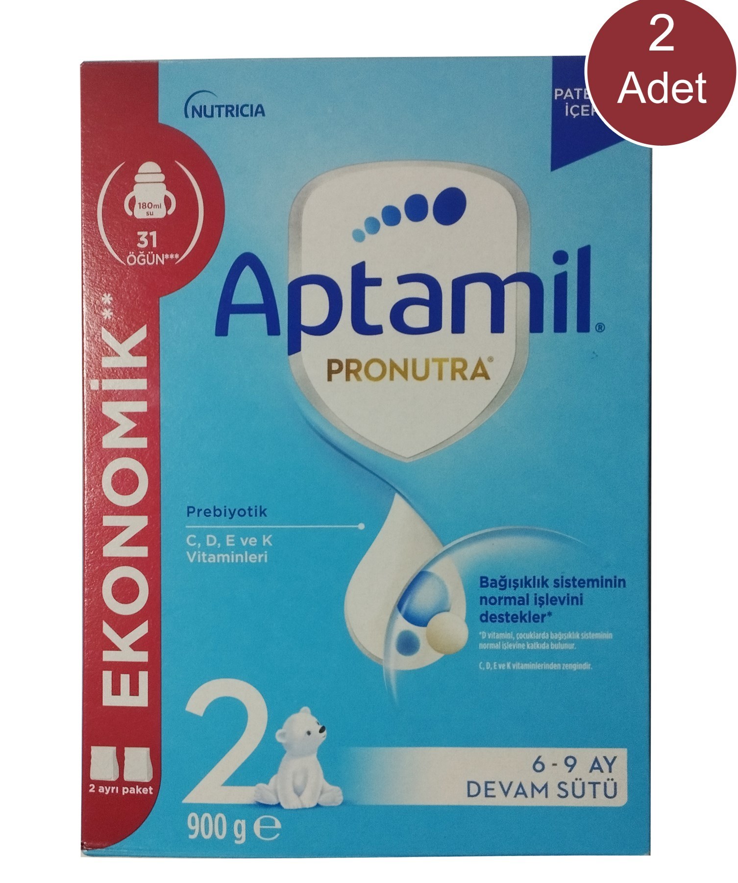 Aptamil 2 Devam Sütü 900 gr 2 Adet