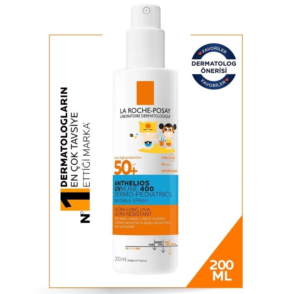 La Roche-Posay Anthelios Uvmune 400 Dermo Pediatrics Invisible 50 Faktör Çocuk Güneş Spreyi 200 ml