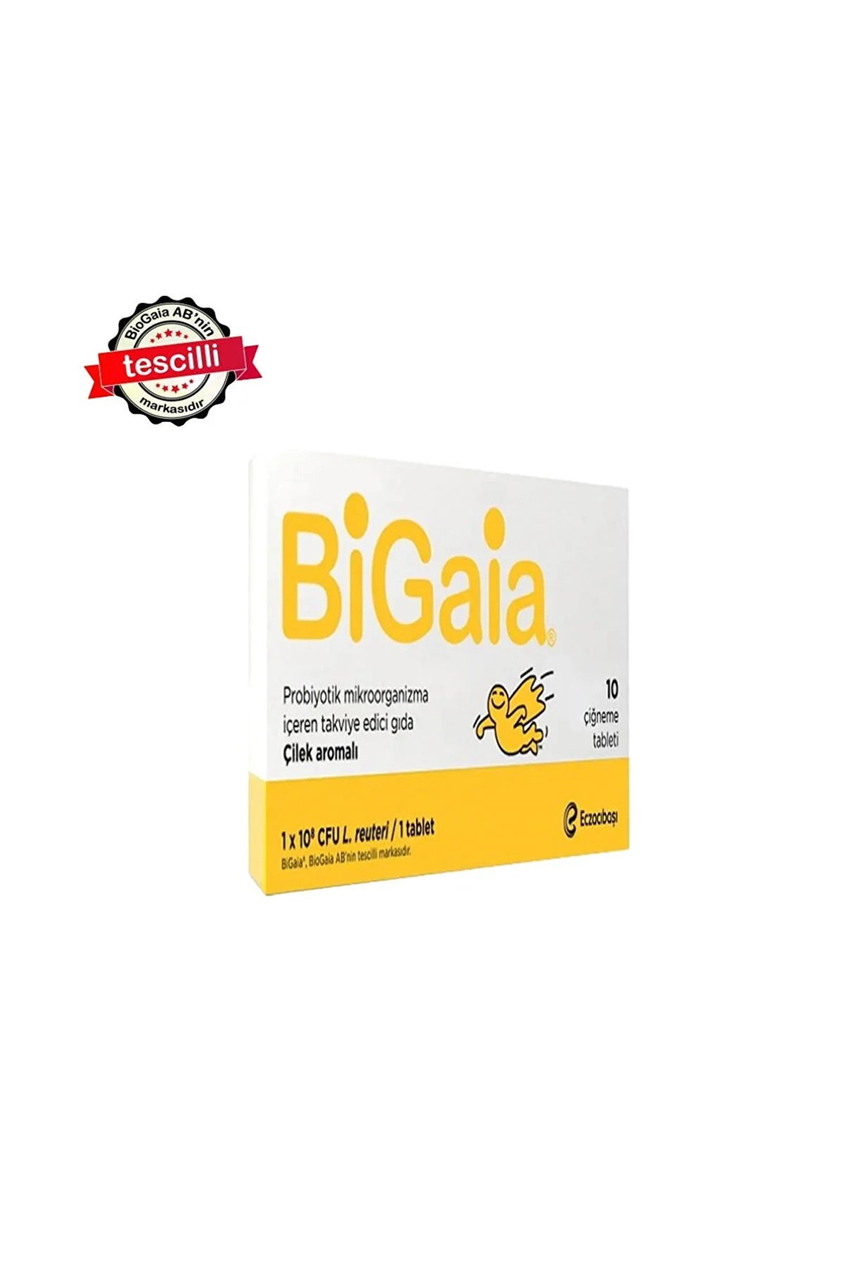 Bigaia Probiyotik Çilek Aromalı Çiğneme 10 Tablet