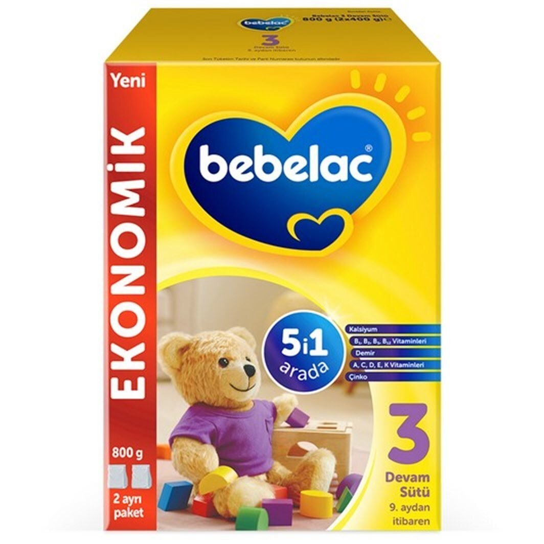 Bebelac 3 Devam Sütü 800 gr 3 Adet