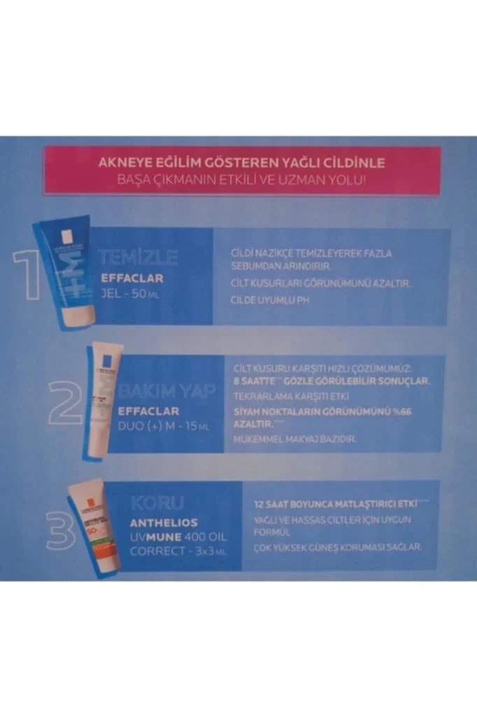 LA ROCHE EFFACLAR TANIŞMA KİTİ / AKNEYE EĞİLİMLİ YAĞLI CİLTLER İÇİN