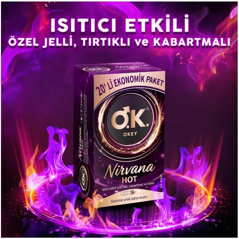 Okey Nirvana Hot 20'li Prezervatif