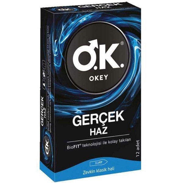 Okey Prezervatif Gerçek Haz 12'li