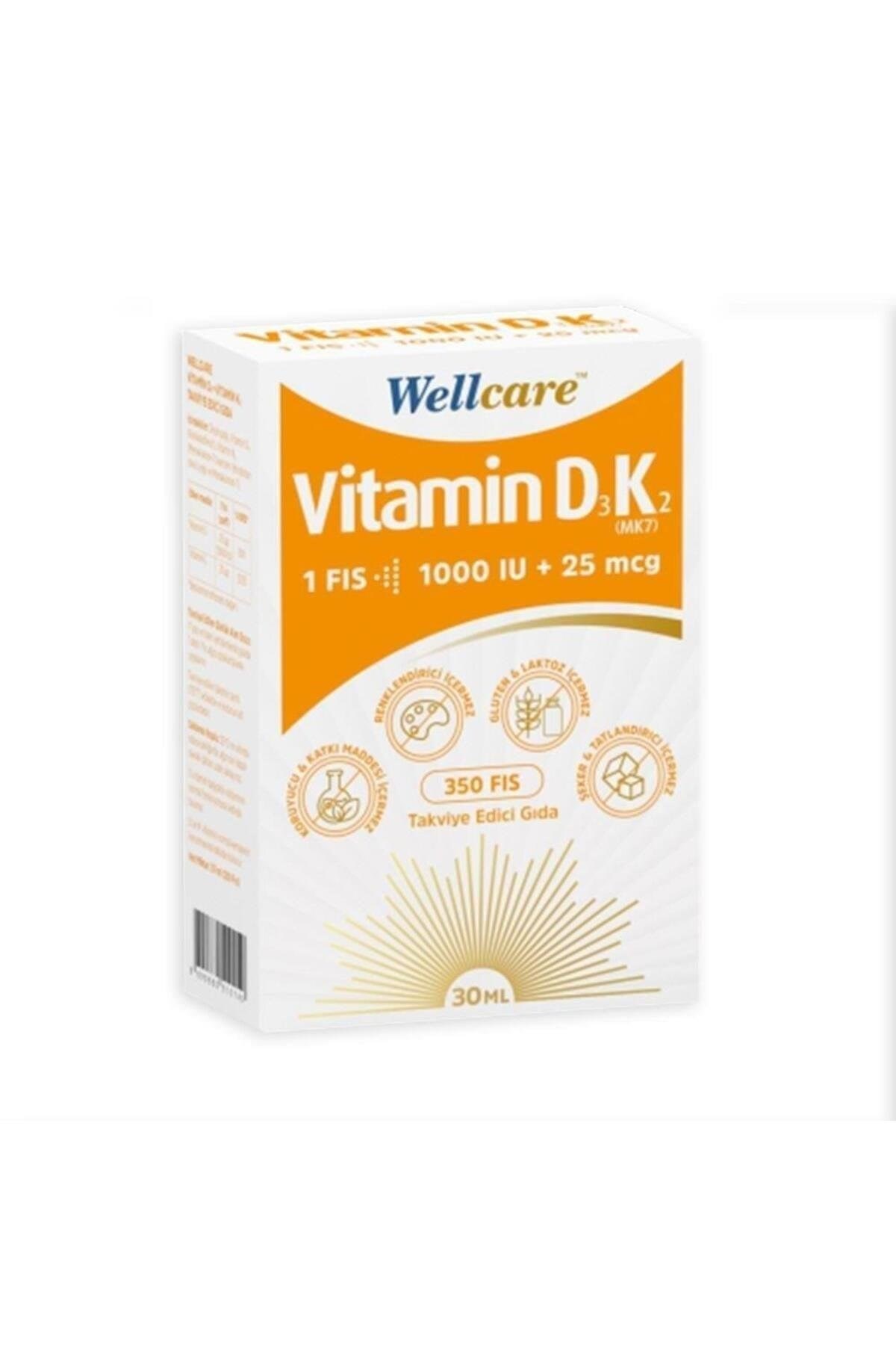 Wellcare Vitamin D3-K2 1000 Iu 30 Ml Sprey