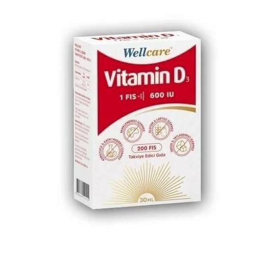 Wellcare Vitamin D3 600 IU 30 ml