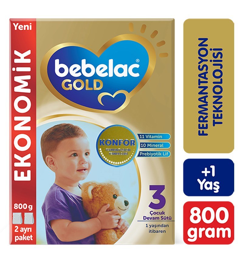 Bebelac Gold 3 Devam Sütü 800 gr 4adet