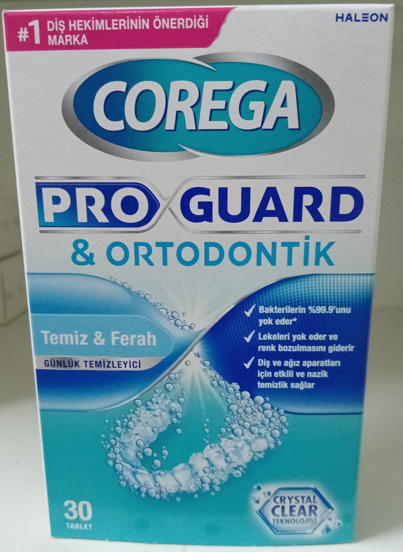 Corega Proguard & Retainer 30'lu Protez Temizleme Tableti