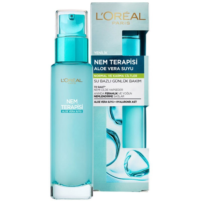 L'Oreal Paris Nem Terapisi Aloe Vera Suyu Normalden Karmaya Ciltler 70 ml
