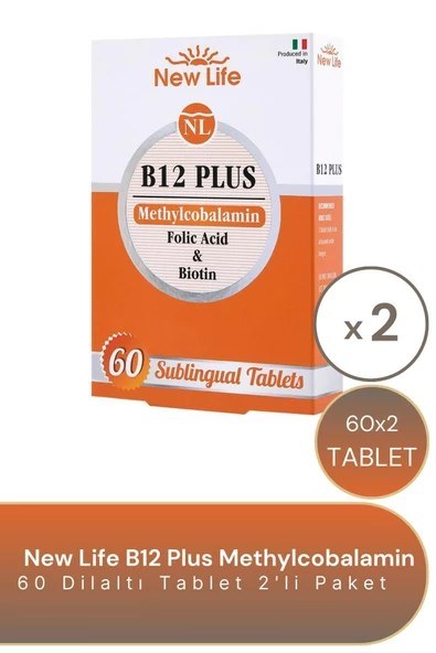 New Life B12 Plus 60 Dil Altı Tablet 2'li Paket