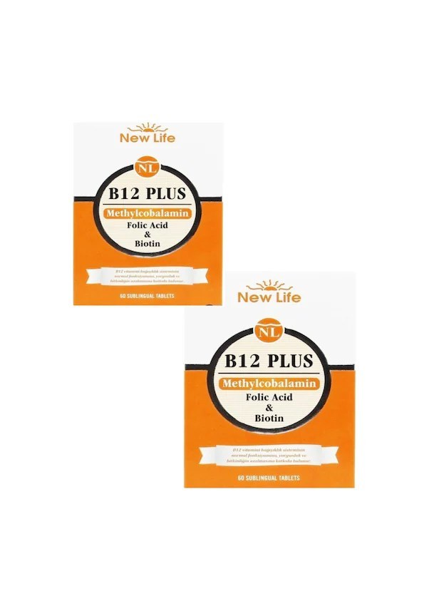 New Life B12 Plus 60 Dil Altı Tablet 2'li Paket