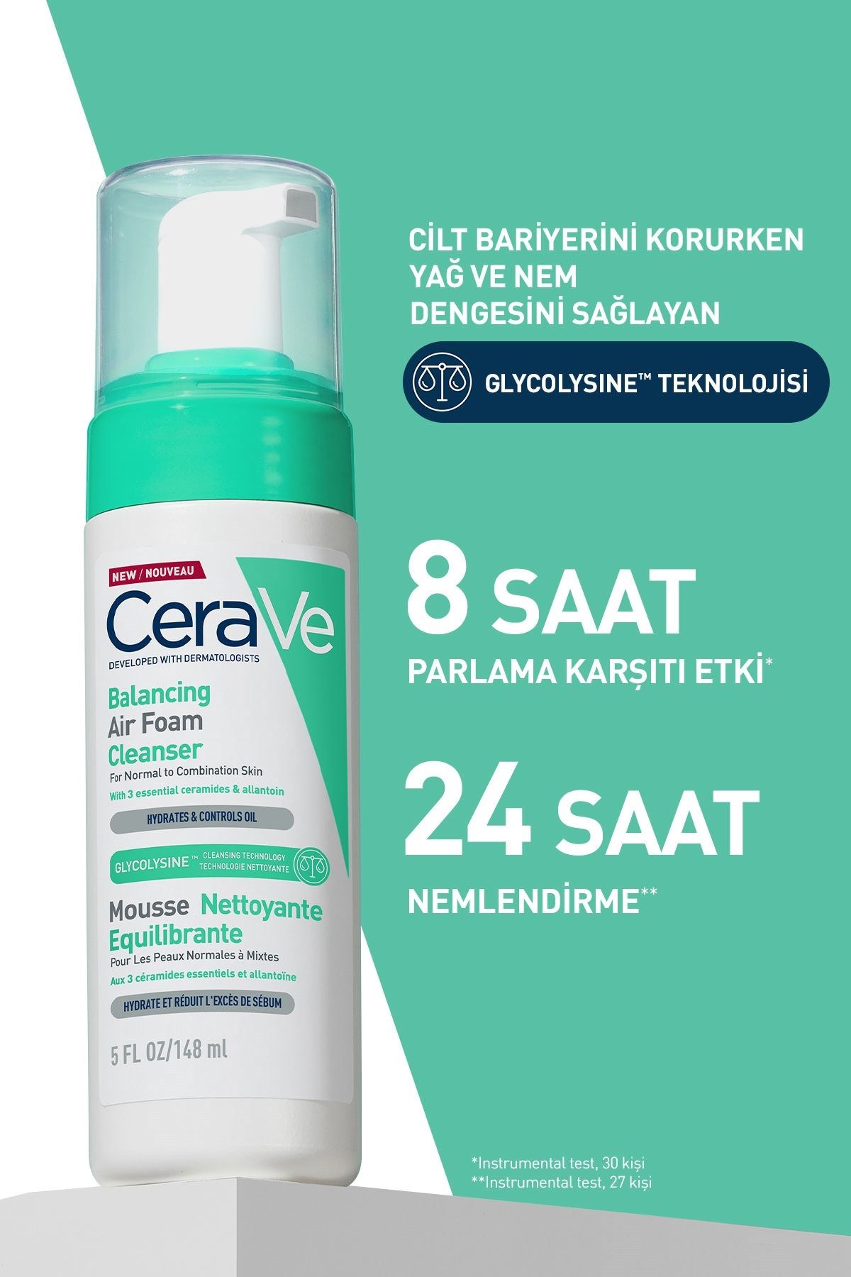 Cerave Normal, Karma Ve Hassas Ciltler Için Köpük Temizleyici 148ml