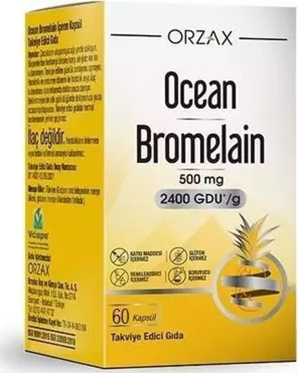 Ocean Bromelain 500 mg 60 Kapsül