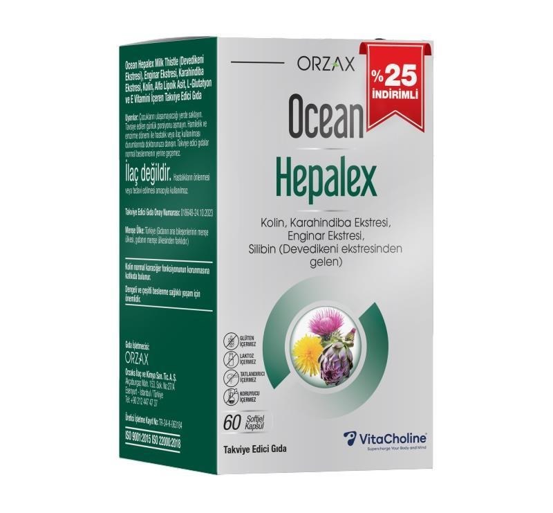Ocean Hepalex 60 Yumuşak Kapsül - %25 İndirimli