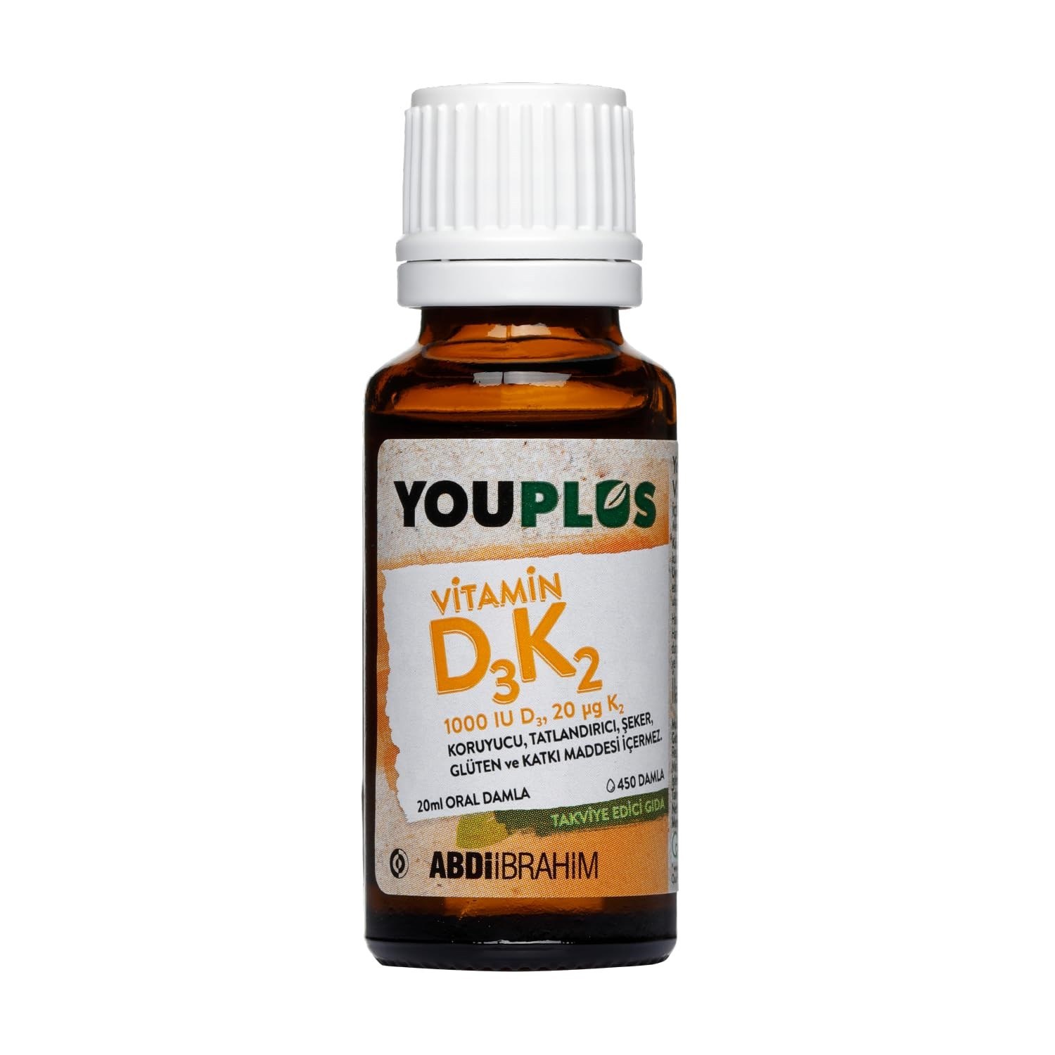 Youplus Vitamin D3K2 1000 IU 20 ML Oral Damla