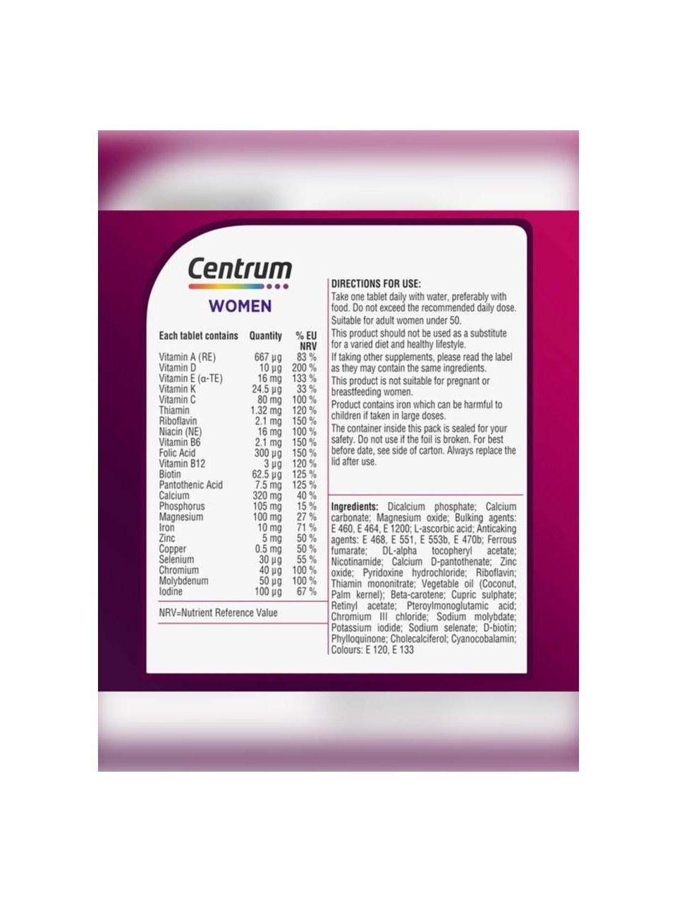 Centrum WOMEN Adult 30 Tablet