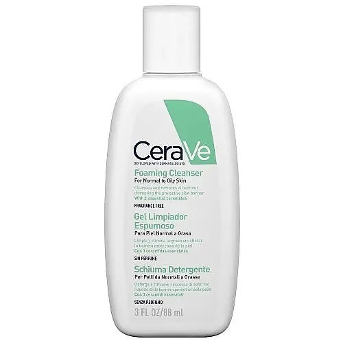 Cerave Foaming Cleanser Normal ve Yağlı Ciltler İçin Köpüren Temizleyici 88 ml