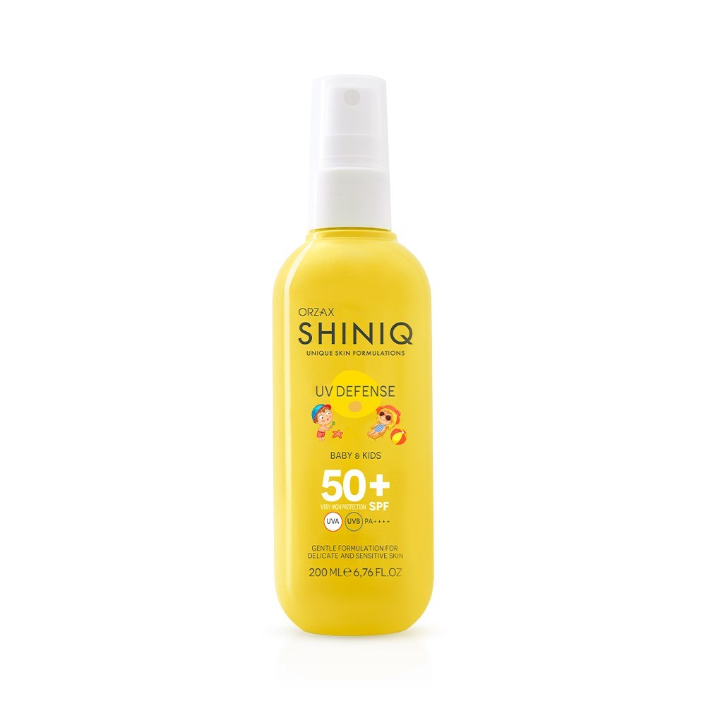Orzax Shiniq UV Defence Bebek ve Çocuklar için Güneş Koruyucu Vücut Spreyi SPF50+ 200ml.