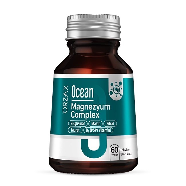 Ocean Magnezyum Complex Bisglisinat - Malat - Sitrat - Taurat & B6 (P5P) Vitamini 60 Tablet 2 Adet