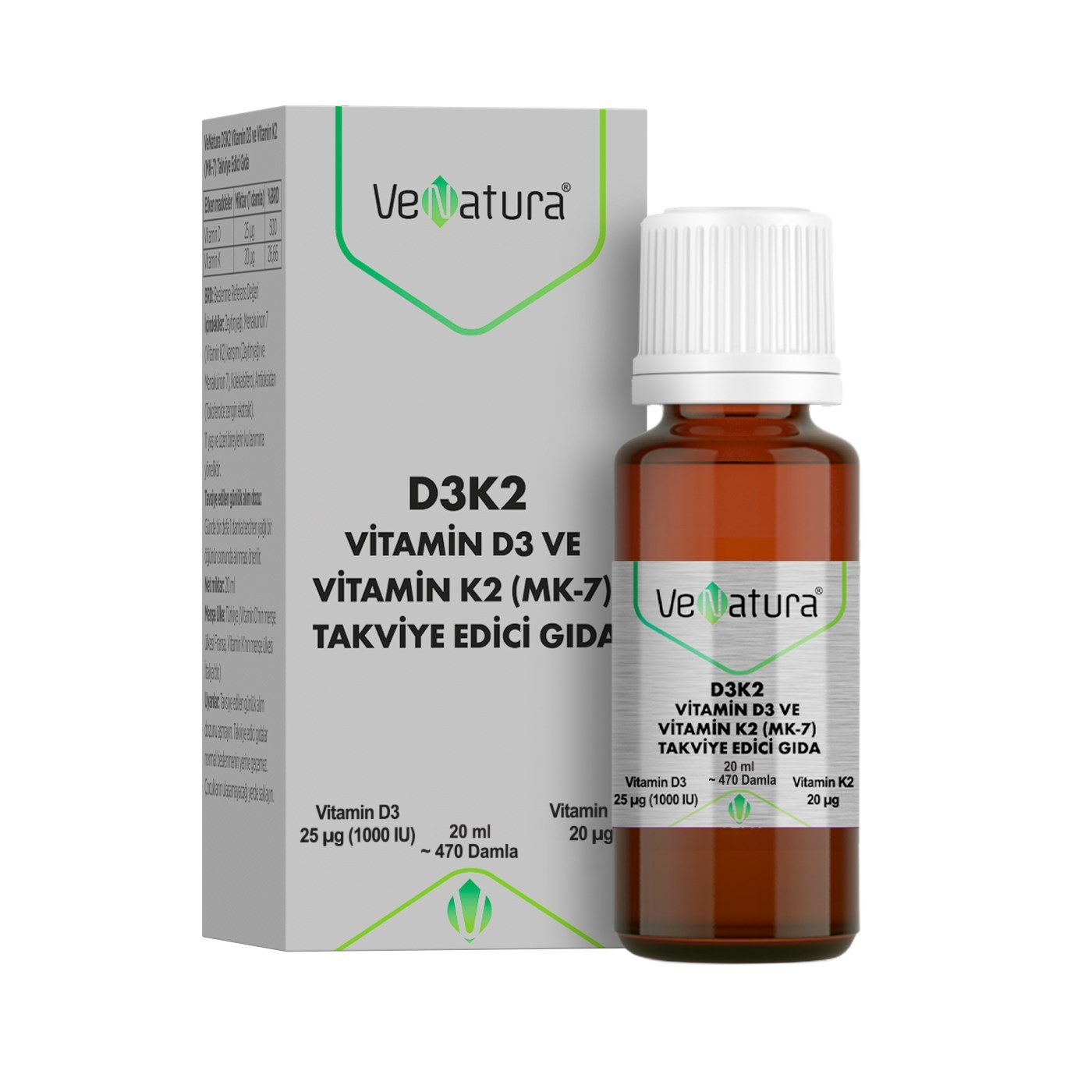 Venatura Vitamin D3K2 20 ml Damla