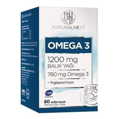NaturalNest Omega 3 1200 mg 60 Kapsül Balık Yağı