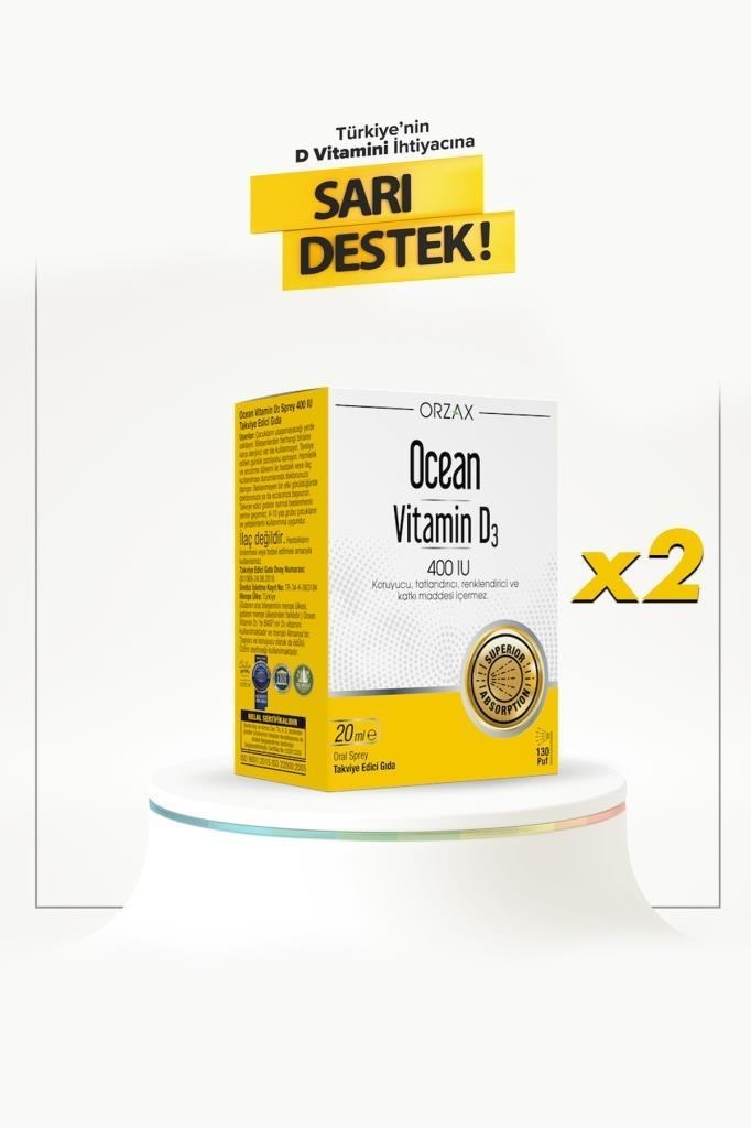 Ocean Vitamin D3 400 IU 20 ml Sprey 2 Adet