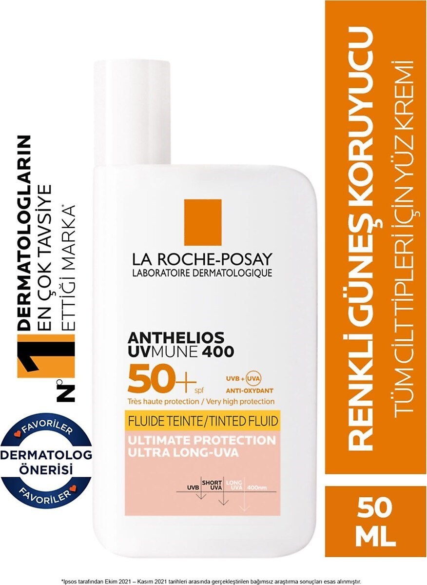 La Roche Posay Anthelios UVmune Fluid Güneş Kremi Tinted SPF50+ 50 ml