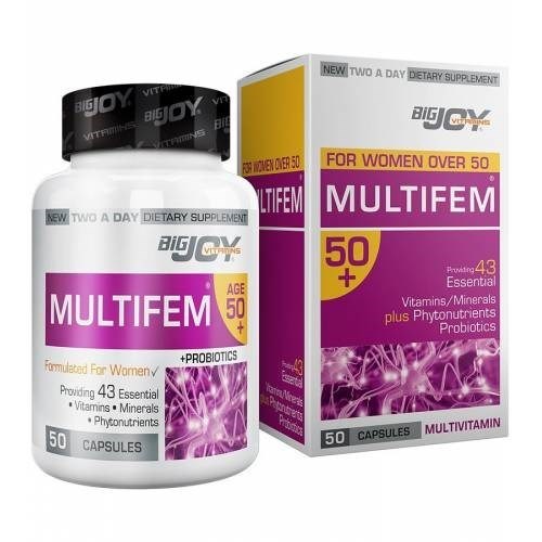 BigJoy Vitamins Multifem 50+ 50 Kapsül